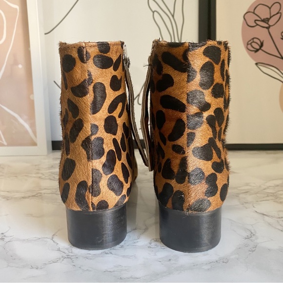 Whistles Berwick Soft Leopard Calf Hair Ankle Boot Booties 39 / 8 - Picture 6 of 14